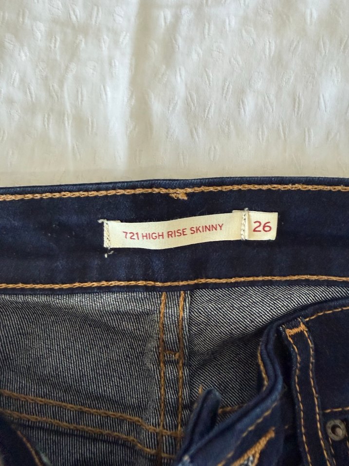 Levis Koyu Lacivert Dar Paça Jean - Levis wedgie straigh jean — görsel 4/12