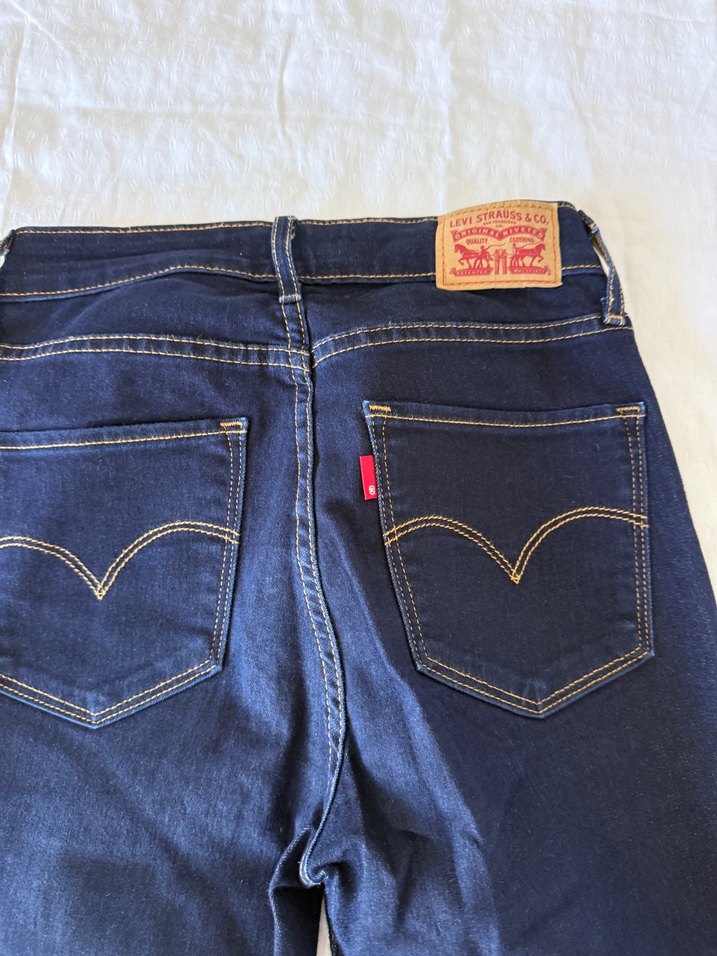 Levis Koyu Lacivert Dar Paça Jean - Levis wedgie straigh jean — görsel 3/12