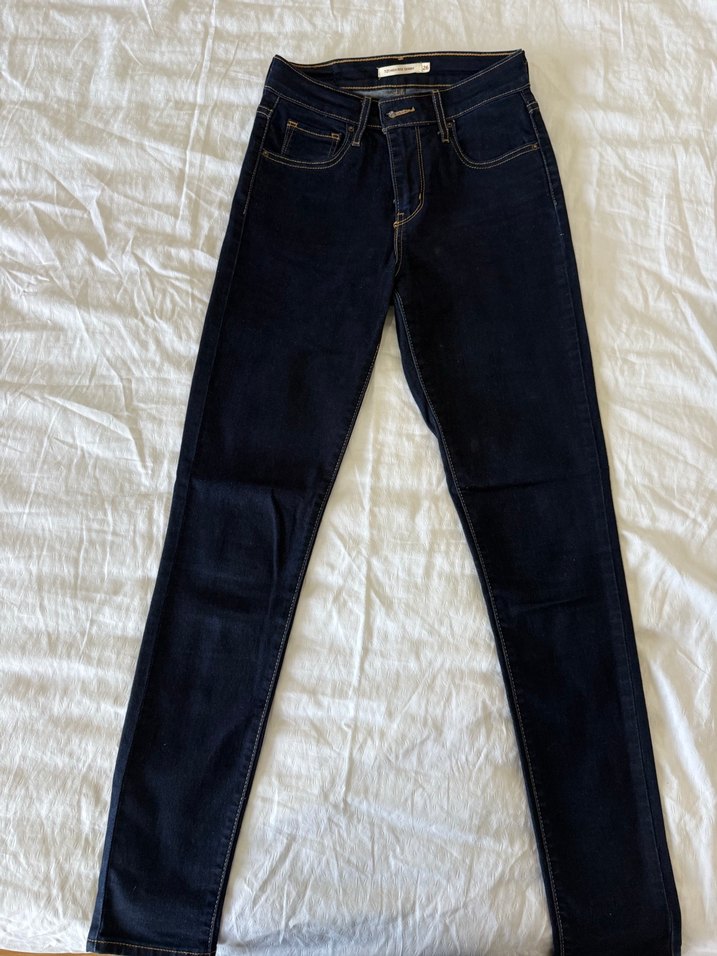 Levis Koyu Lacivert Dar Paça Jean - Levis wedgie straigh jean — görsel 2/12