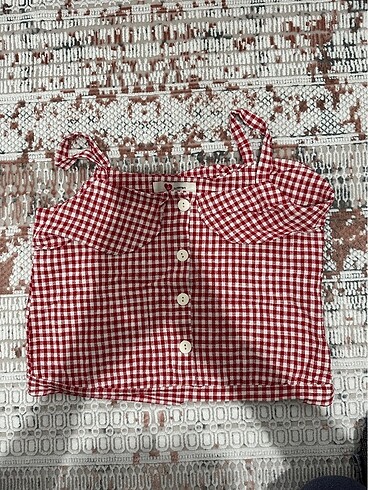 ekoseli crop bluz