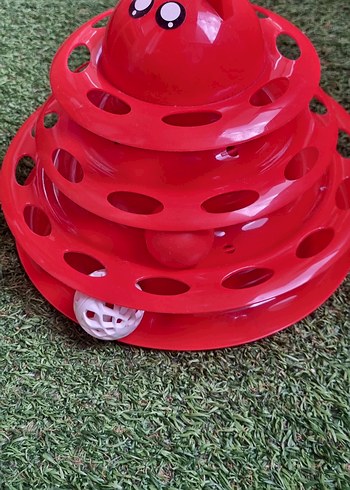 Kediler için Kırmızı Oyuncak Kule - Görsel 2