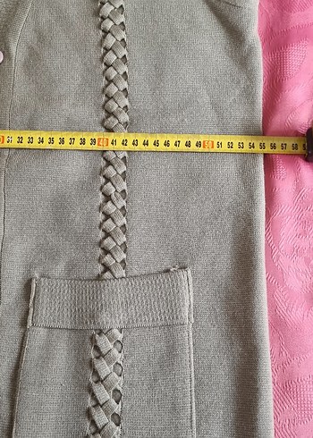 xl Beden Düğmeli Nakış Detaylı yeşil Kadın Triko yelek