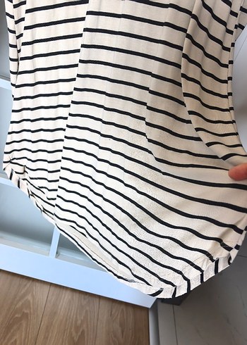 Çizgili penye tunik - Görsel 2