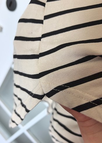 Çizgili penye tunik - Görsel 4