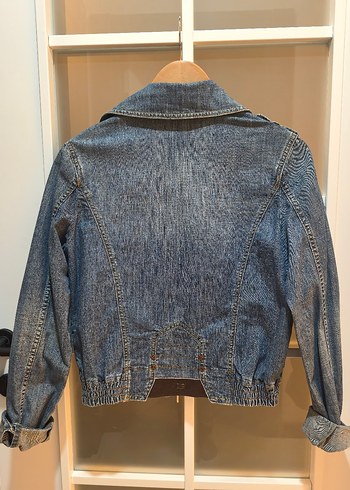 Fermuarlı Kadın Kot Ceket - Görsel 6