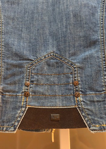 Fermuarlı Kadın Kot Ceket - Görsel 7