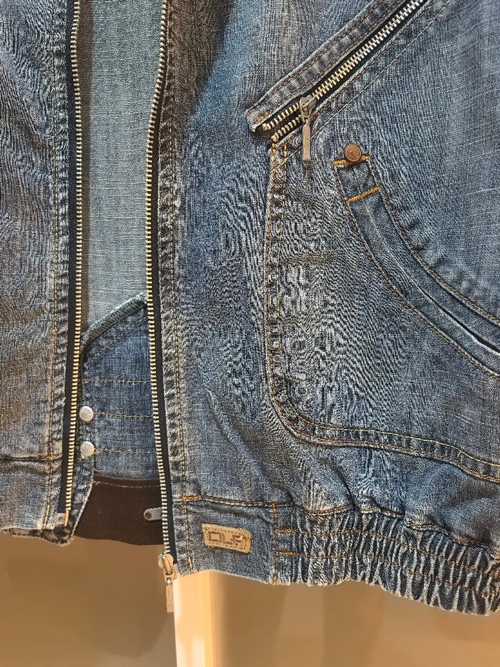 Fermuarlı Kadın Kot Ceket - Görsel 2