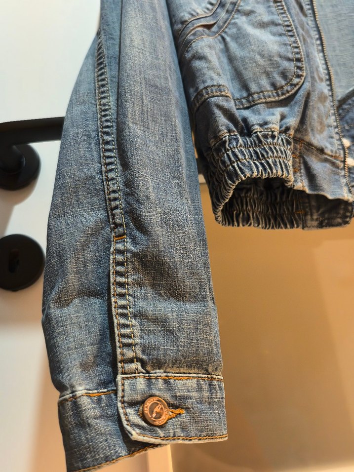 Fermuarlı Kadın Kot Ceket - Görsel 4