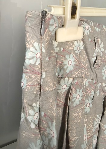 Çiçekli Pilili Midi  Etek - Görsel 4