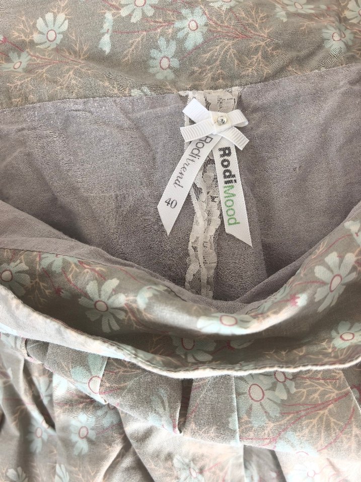 Çiçekli Pilili Midi  Etek - Görsel 5