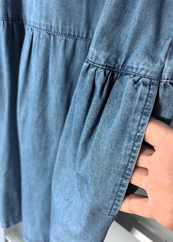 Yargıcı Mavi Denim Midi Elbise/tunik - Görsel 4