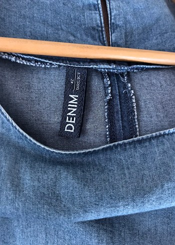 Yargıcı Mavi Denim Midi Elbise/tunik - Görsel 8