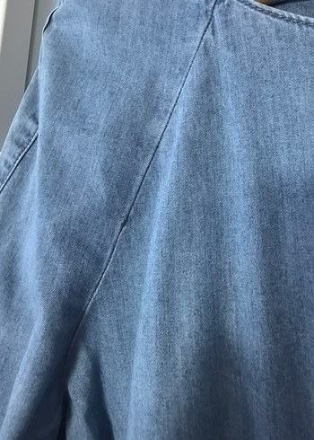 Yargıcı Mavi Denim Midi Elbise/tunik - Görsel 5