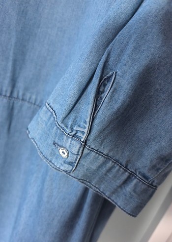 Yargıcı Mavi Denim Midi Elbise/tunik - Görsel 2