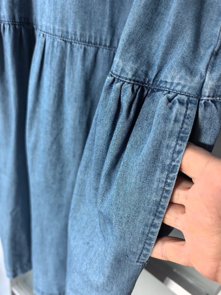 Yargıcı Mavi Denim Midi Elbise/tunik - Görsel 4