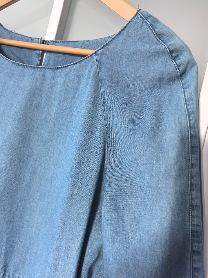 Yargıcı Mavi Denim Midi Elbise/tunik - Görsel 3