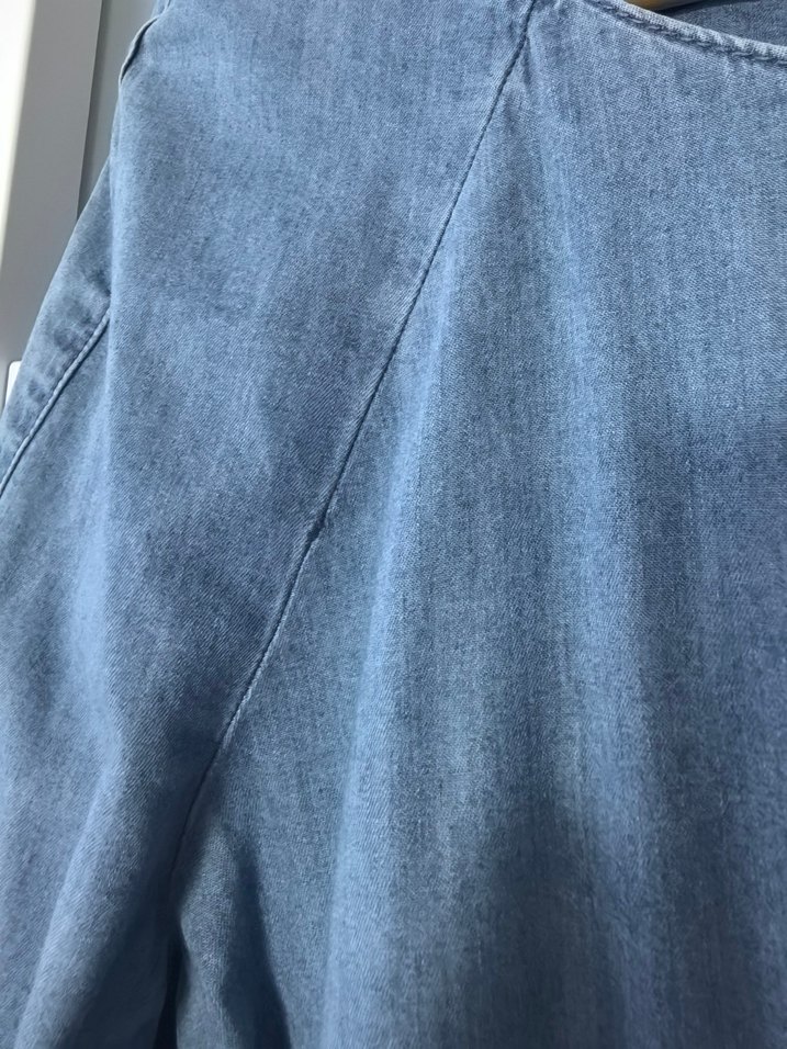 Yargıcı Mavi Denim Midi Elbise/tunik - Görsel 5