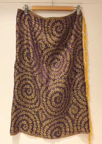 İpekevi Mor Drapeli Bohem Kadın Şal - Görsel 2