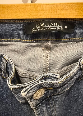 Likralı denim pantolon - Görsel 4