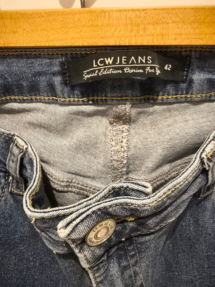 Likralı denim pantolon - Görsel 4