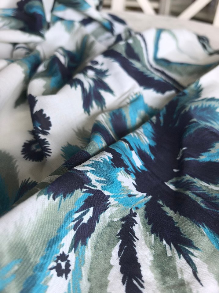 Mavi Gri Bohem Kadın Şal - Görsel 3