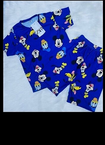 ZARA çocuk alt üst takım ...Mickey mouse desenli.....Unisex mod