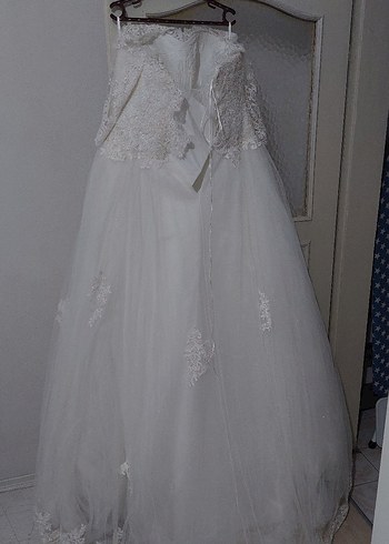 Bohem Vintage Straplez Prenses Gelinlik - Görsel 4