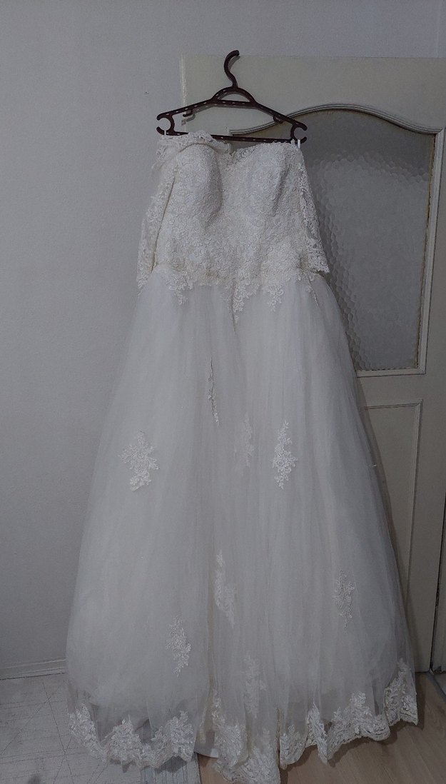 Bohem Vintage Straplez Prenses Gelinlik - Görsel 5