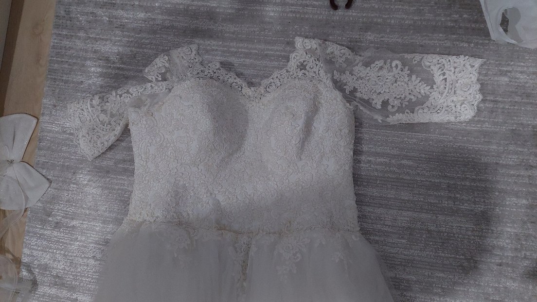 Bohem Vintage Straplez Prenses Gelinlik - Görsel 3