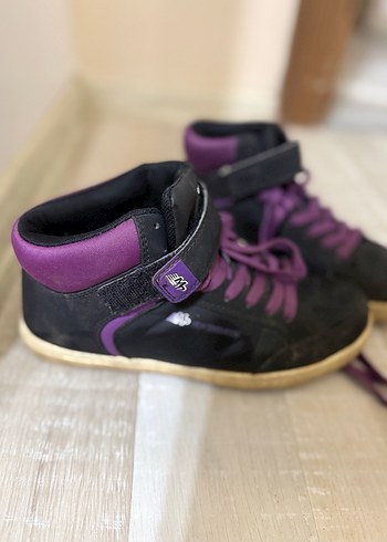 Kız Çocuk Mor Cırtlı Spor Ayakkabı - Görsel 3