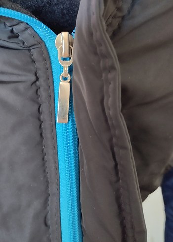 Erkek Çocuk Kapüşonlu Mavi Fermuarlı Kaban - Görsel 5