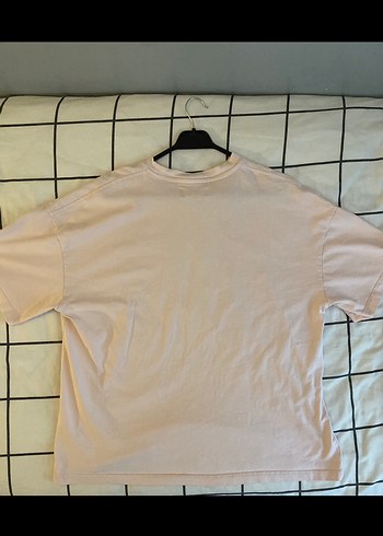 Diğer Pembe Oversize Baskılı Tişört