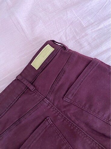 xs Beden bordo Renk Stradivarius pantolon