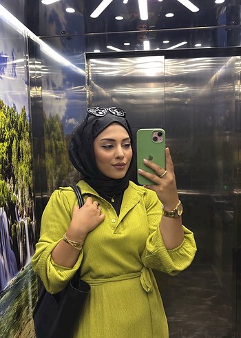 Kadın Haki Uzun bürümcük Elbise - Görsel 2