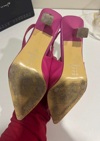 Pembe Stiletto Kadın Topuklu Ayakkabı - Görsel 3