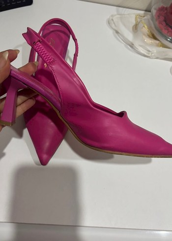 Pembe Stiletto Kadın Topuklu Ayakkabı - Görsel 2