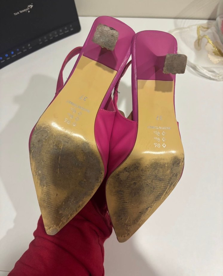 Pembe Stiletto Kadın Topuklu Ayakkabı - Görsel 3