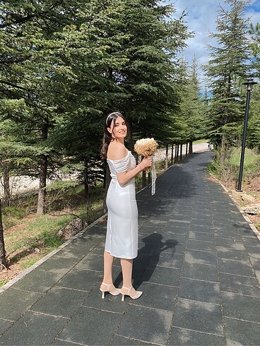 38 Beden beyaz Renk Nikah elbisesi