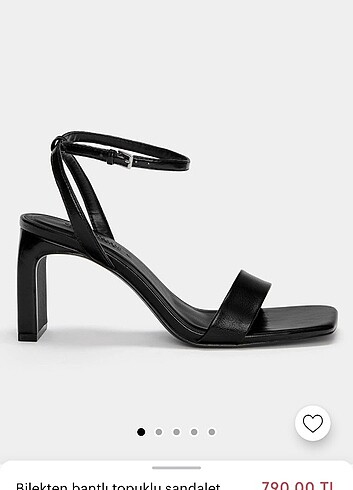 pull bear siyah topuklu sandalet
