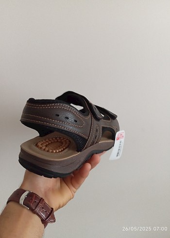 Gezer Marka Kahverengi Deri Erkek Sandalet - Görsel 3