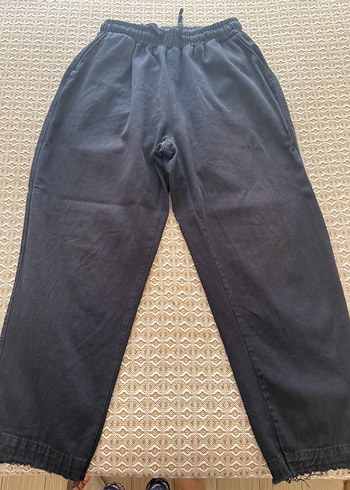 Siyah Rahat Kesim Kadın Denim Pantolon