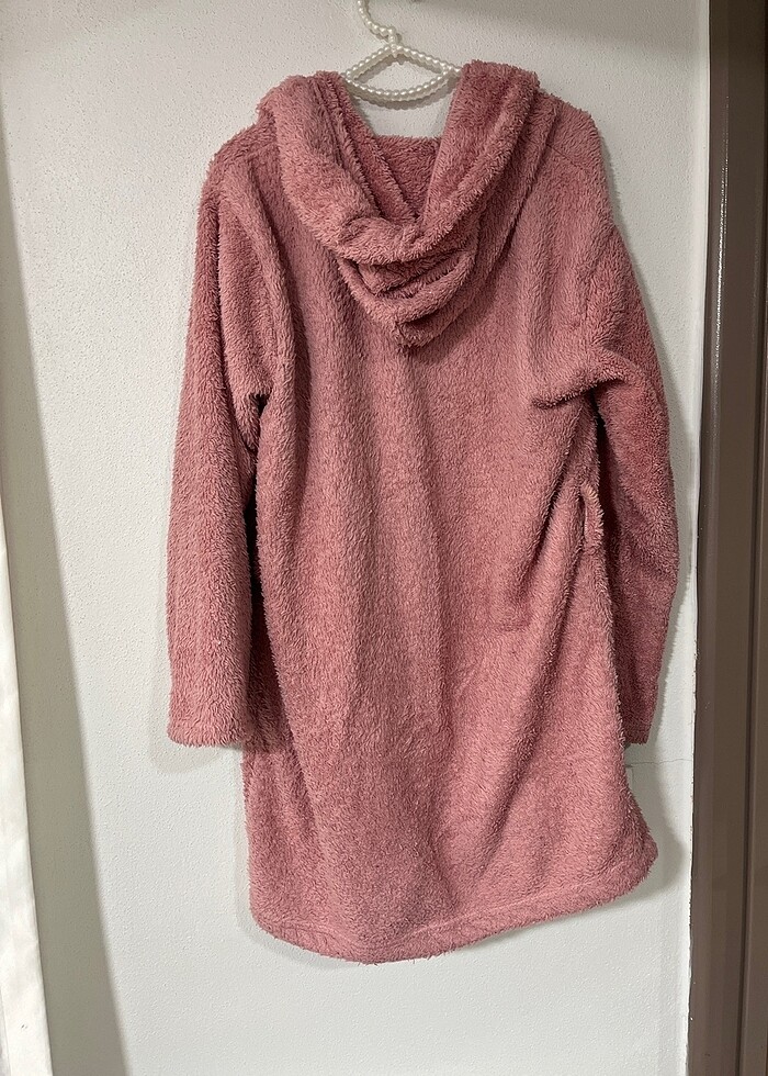 Kapüşonlu pembe peluş - Görsel 4