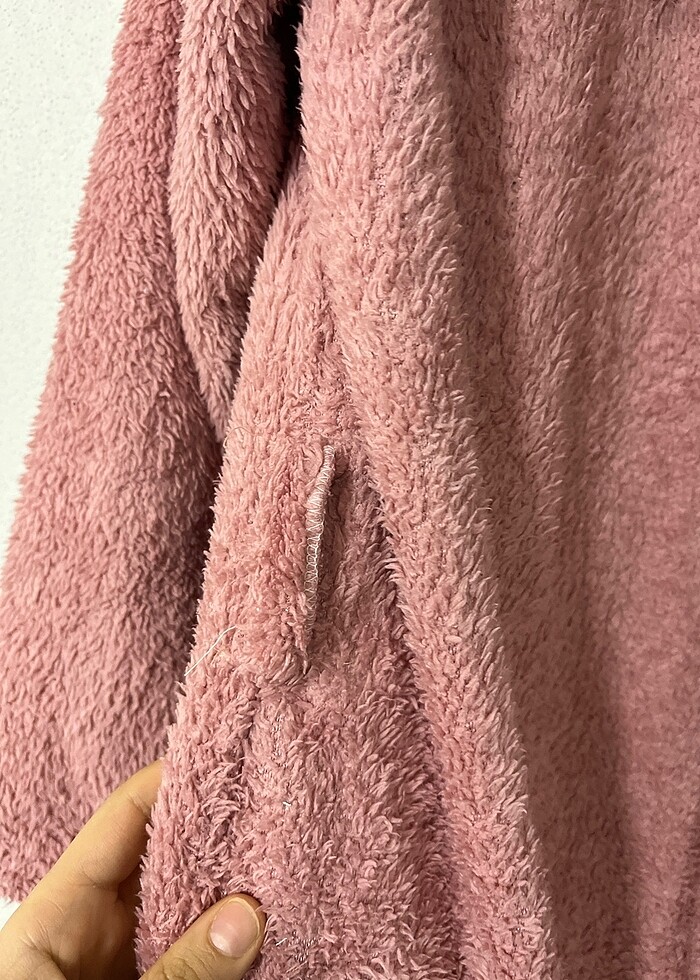 Kapüşonlu pembe peluş - Görsel 5