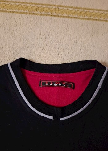 Bordo Siyah Kısa Kollu Erkek Tişört - Görsel 2