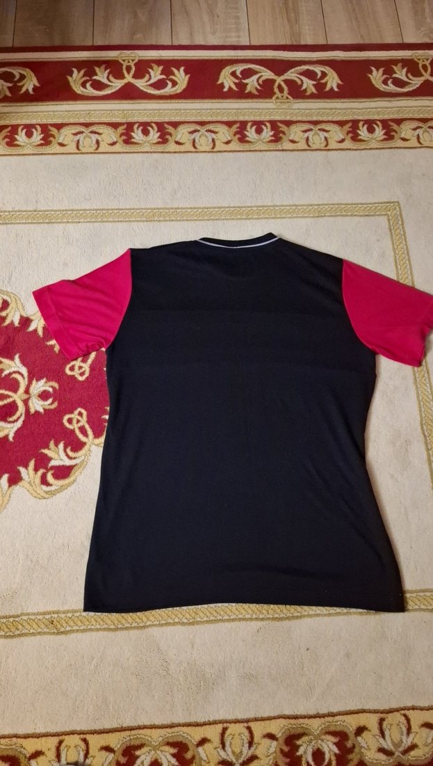 Bordo Siyah Kısa Kollu Erkek Tişört - Görsel 3