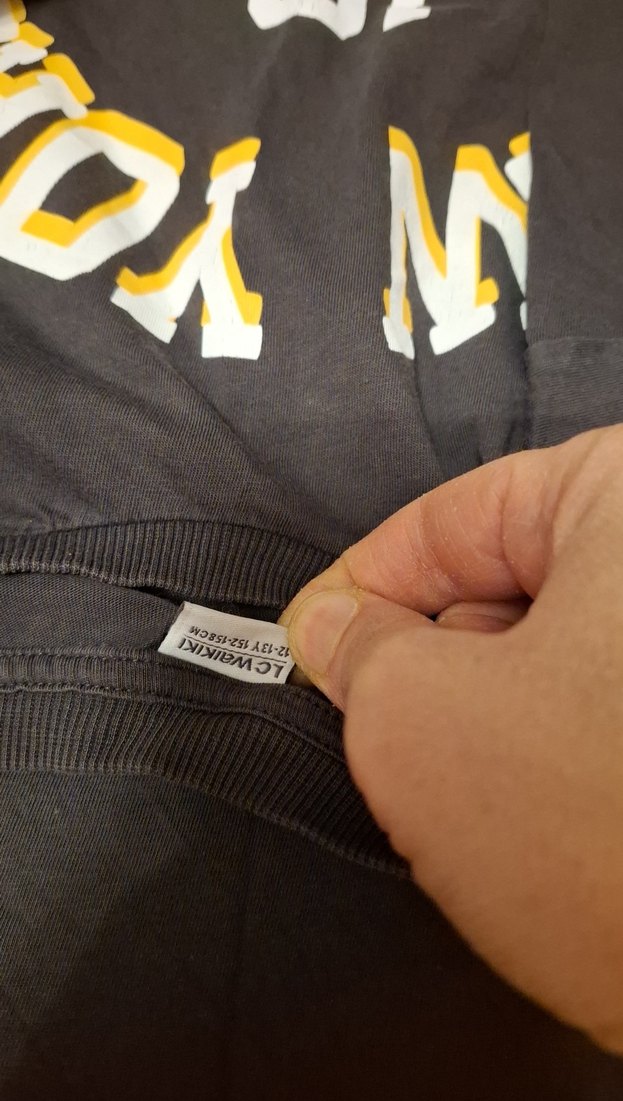 Erkek Çocuk Koyu Gri Baskılı Kısa Kollu Tişört - Görsel 3