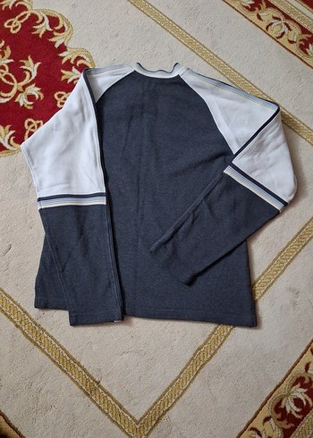 Gri Erkek Uzun Kollu Pamuklu Sweatshirt - Görsel 2