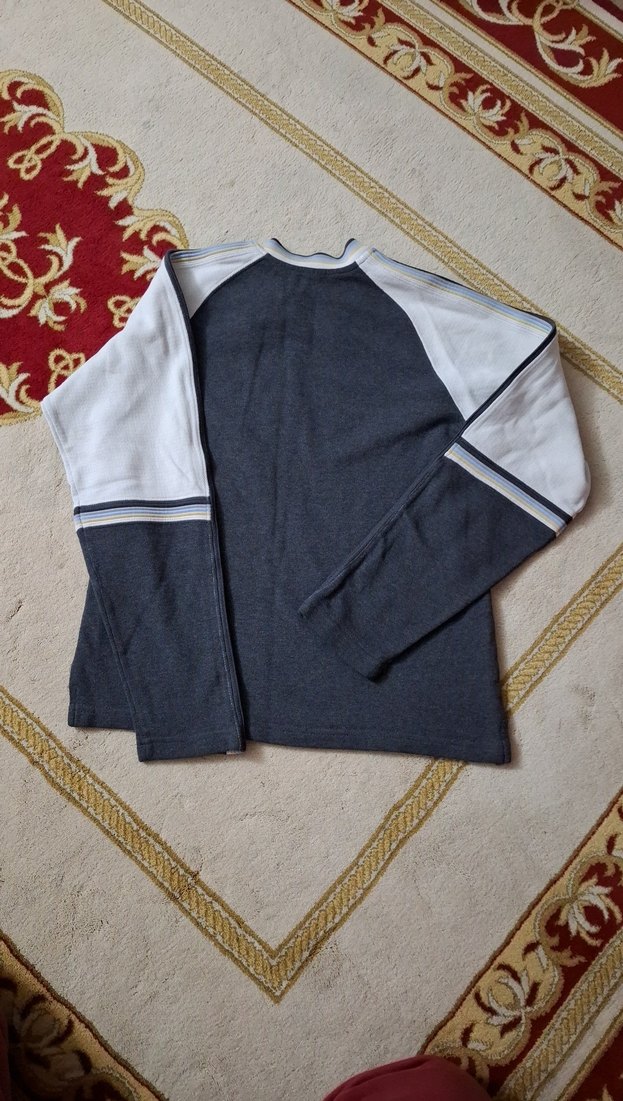 Gri Erkek Uzun Kollu Pamuklu Sweatshirt - Görsel 2