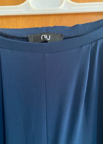 m Beden mavi Renk Drapeli Parlak Mavi Kadın Uzun Pantolon