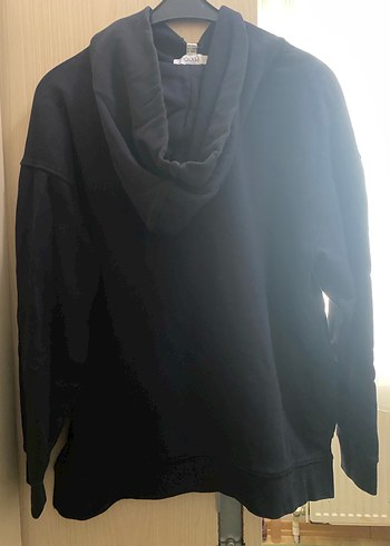 s Beden siyah Renk Siyah Kapüşonlu Rahat Kesim Sweatshirt